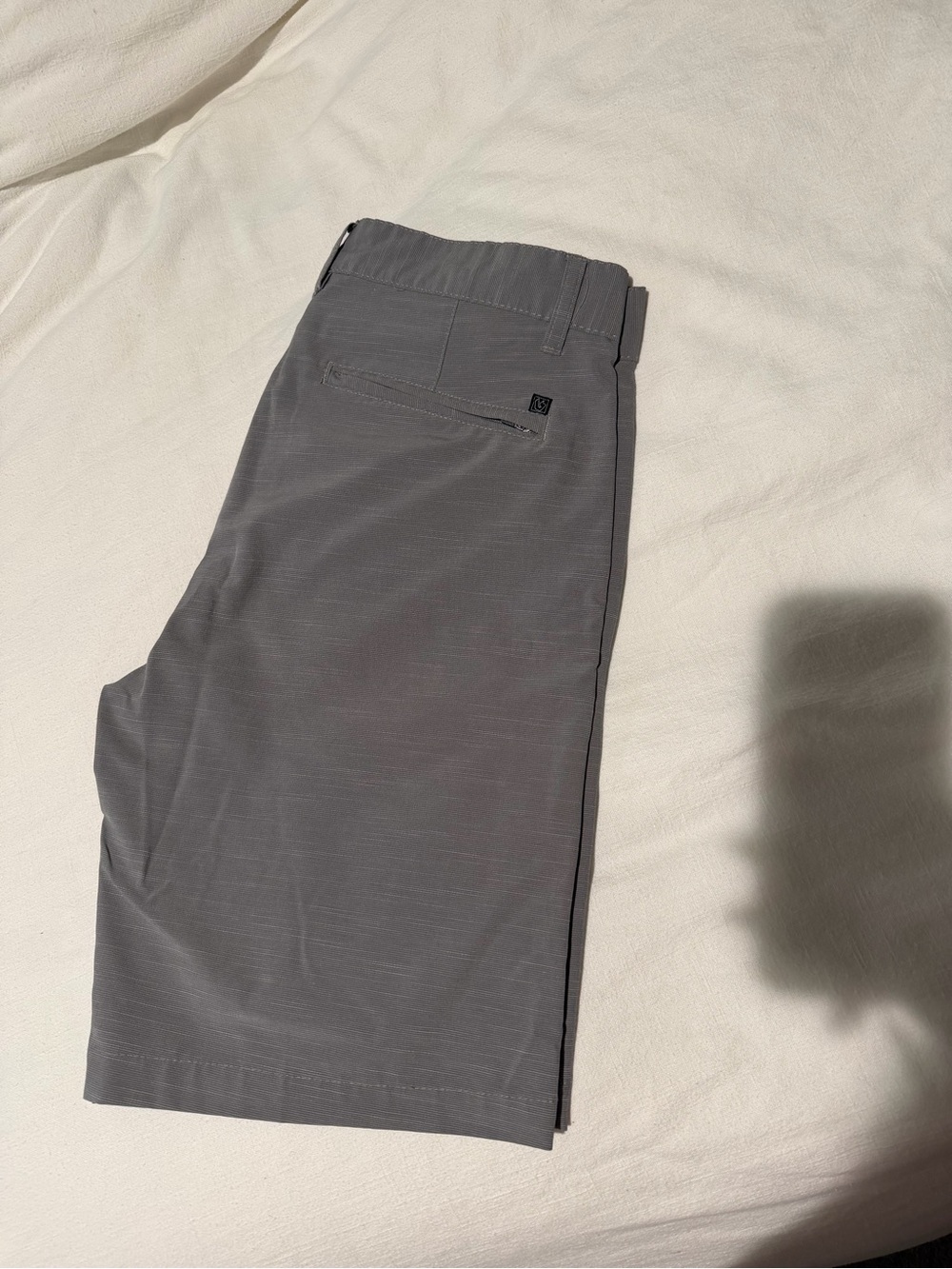 burnside Men's Charcoal Gray Flat-Front Shorts